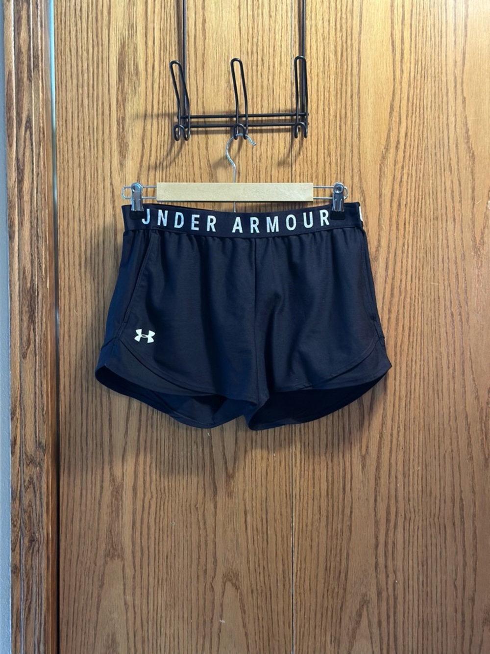 Under Armour Black Women's Performance Running Shorts with Branded Waistband